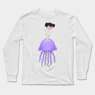 Jellyfish Chibi Girl Long Sleeve T-Shirt